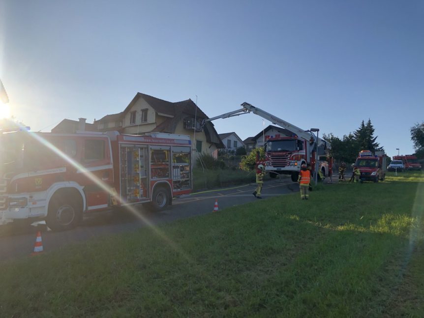 Ersteinsatzübung Feuerwehr Ins 18.08.2021