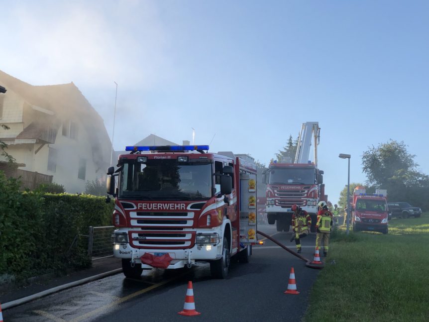 Ersteinsatzübung Feuerwehr Ins 18.08.2021