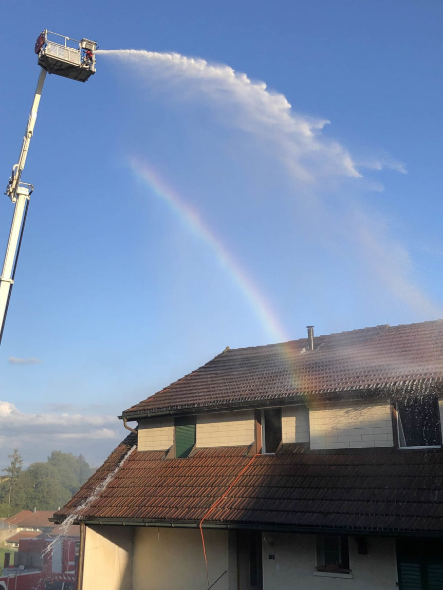 Ersteinsatzübung Feuerwehr Ins 18.08.2021