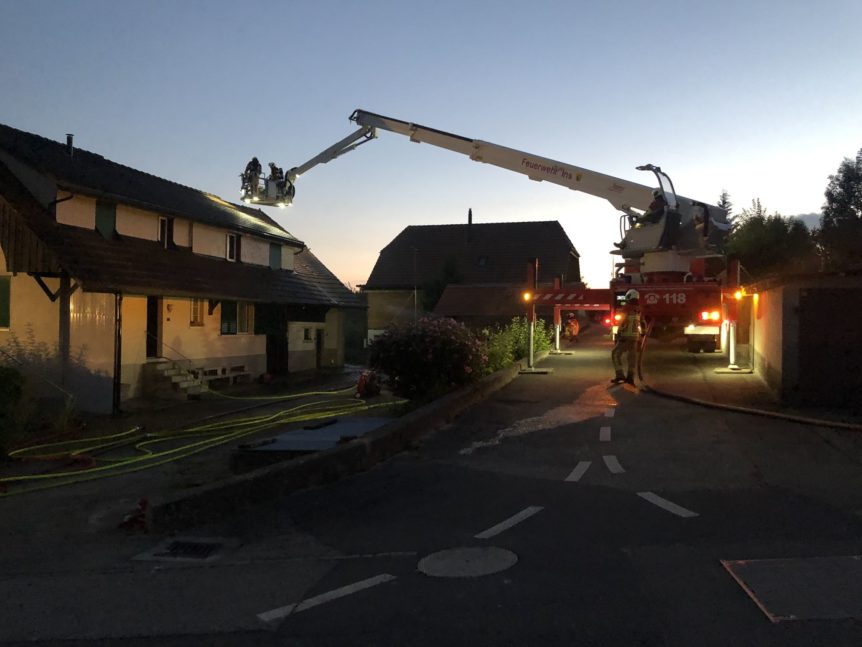 Ersteinsatzübung Feuerwehr Ins 18.08.2021