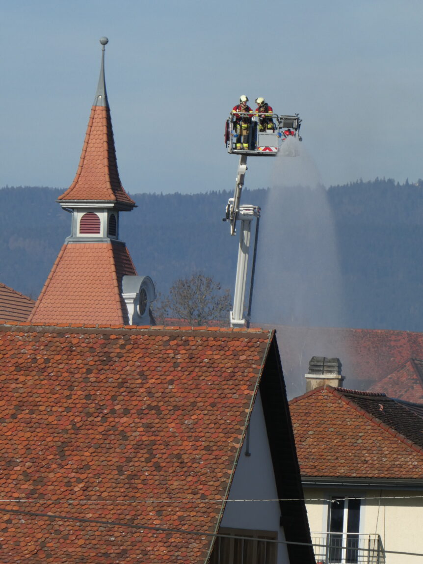 05.02.2024 Brand an Dorfstrasse in Ins