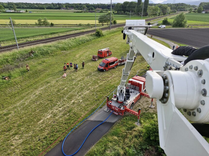 26.05.2025 Brand Gewächshaus in Gampelen
